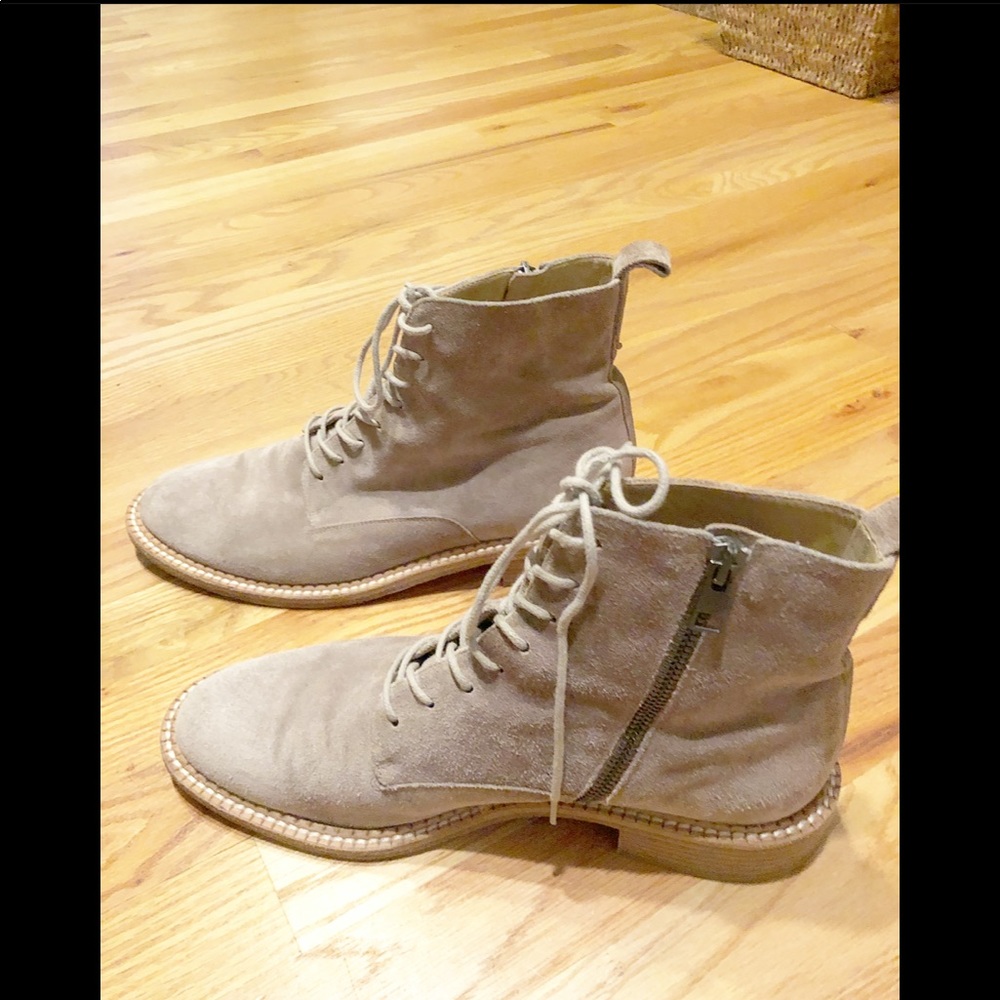 VINCE Cabria Leather Lace Up Boots - Picture 5 of 5